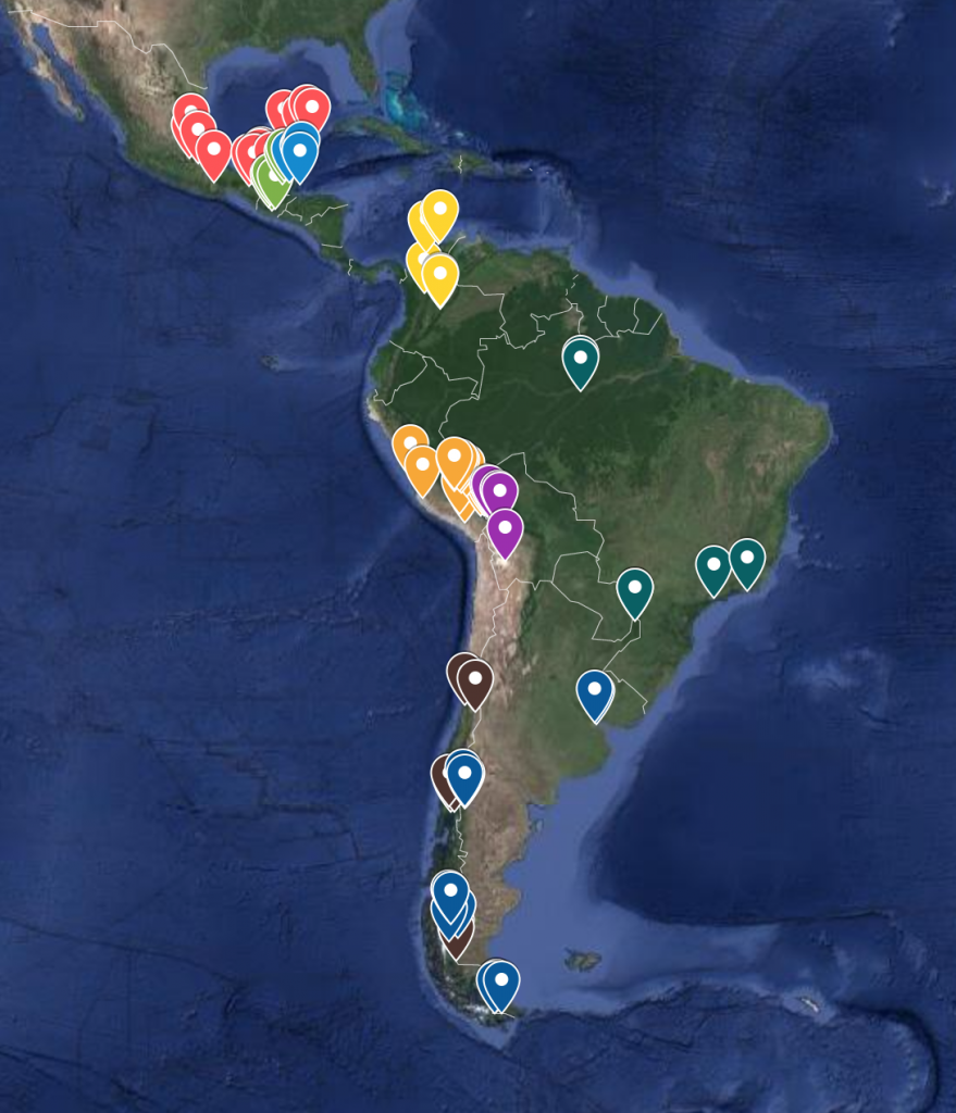 Latin America Trip Map